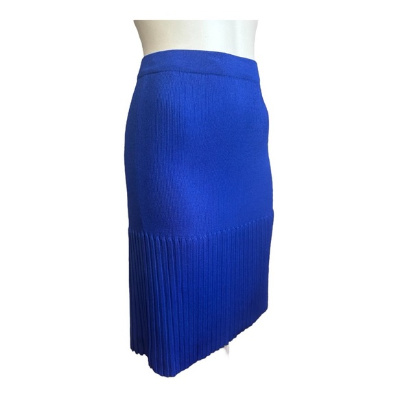 Vintage Misook Skirt Tunic Set Black and Blue Pleated Long Sleeve Women’s Small - Picture 8 of 12